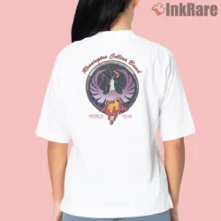 Women back view with phoenix emblem
