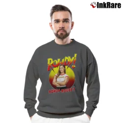 Men’s Rowdy Ronda Rousey WWE Gradient Crewneck Sweatshirt in charcoal | Cozy Fabric, Clean Style