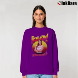 Women’s Rowdy Ronda Rousey WWE Gradient Relaxed Sweatshirt in purple | Soft, Laid-Back Vibe