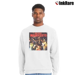 Men’s Roxy Music Manifesto Album Band Crewneck Sweatshirt in white | Cozy Fabric, Clean Style