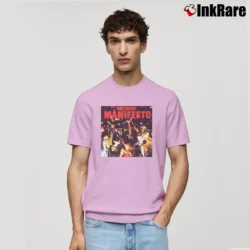 Men’s Roxy Music Manifesto Album Band Classic T-Shirt in light pink | Soft, Breathable Everyday Wear
