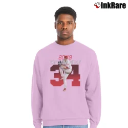 Men’s Roy Halladay Philadelphia Legend Crewneck Sweatshirt in light pink | Cozy Fabric, Clean Style