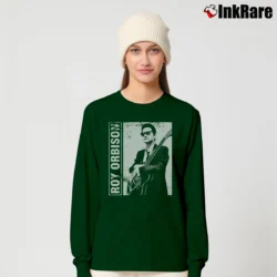 Women’s roy orbison vintage classic rock legend Long-Sleeve Top in forest green | Sleek, Versatile, All-Season