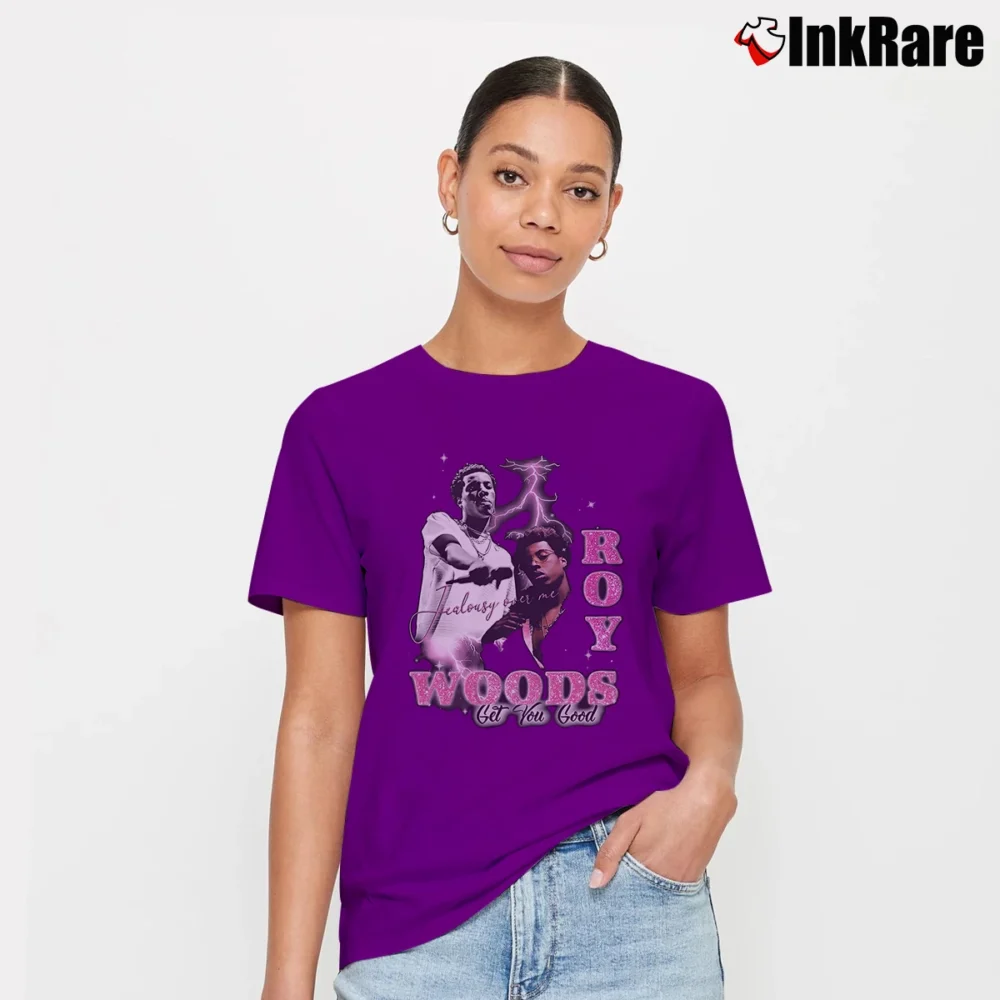 Women’s Roy Woods Hypebeast Streetwear Gift Signature T-Shirt in purple | Soft, Flattering Fit