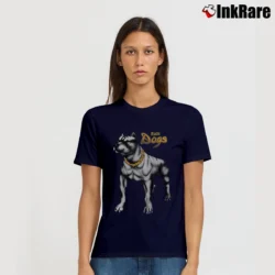 Women’s Rude Dogs Pitbull 90s Graphic Signature T-Shirt in navy | Soft, Flattering Fit