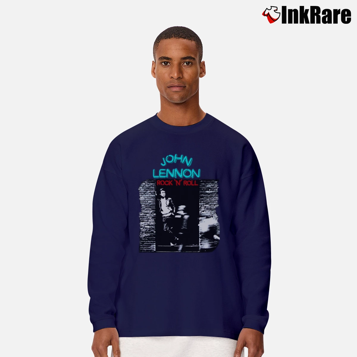 Men’s Rude Riders Cafe Racer Vintage Biker Long-Sleeve Shirt in navy | Sleek, Lightweight, Year-Round Wear