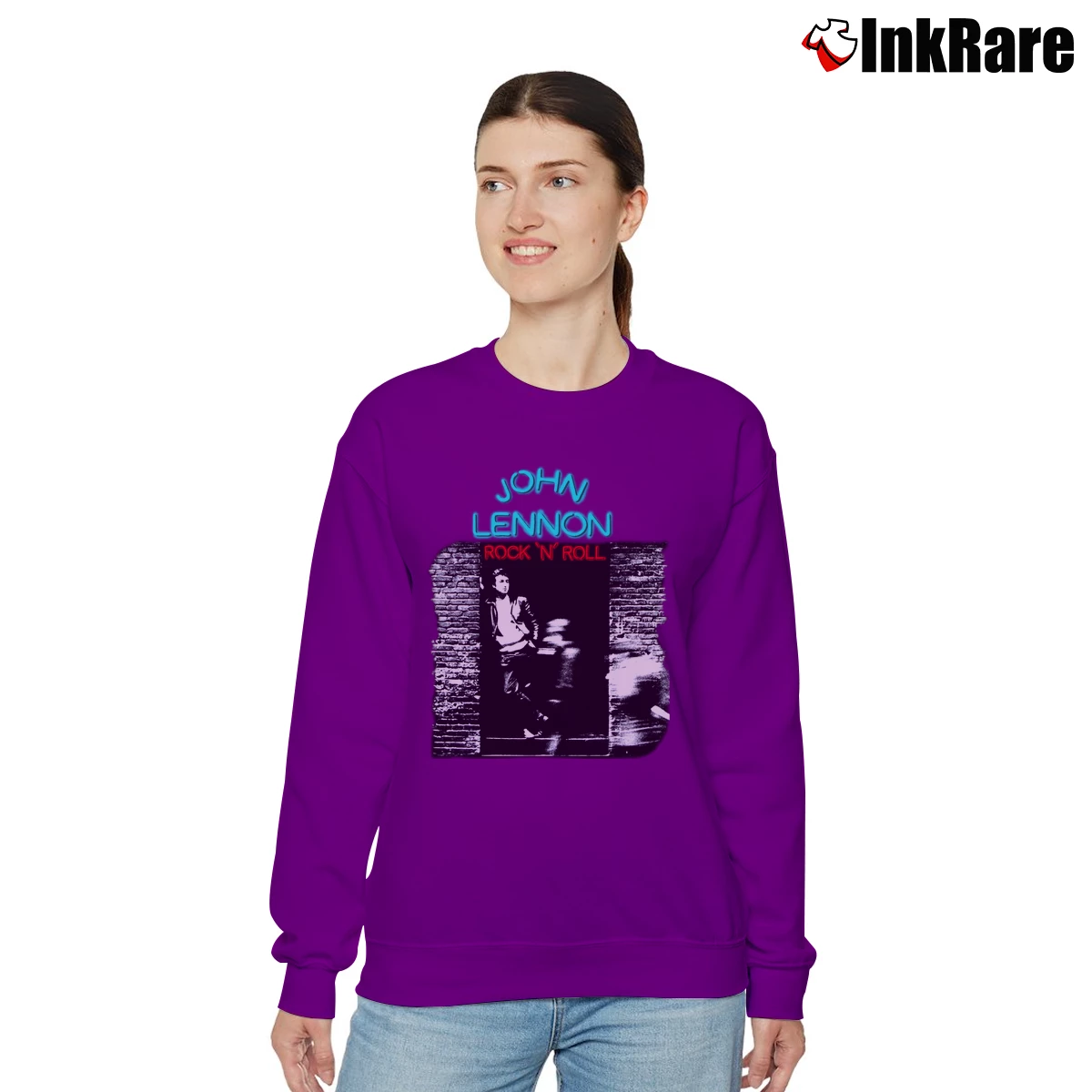 Women’s Rude Riders Cafe Racer Vintage Biker Relaxed Sweatshirt in purple | Soft, Laid-Back Vibe