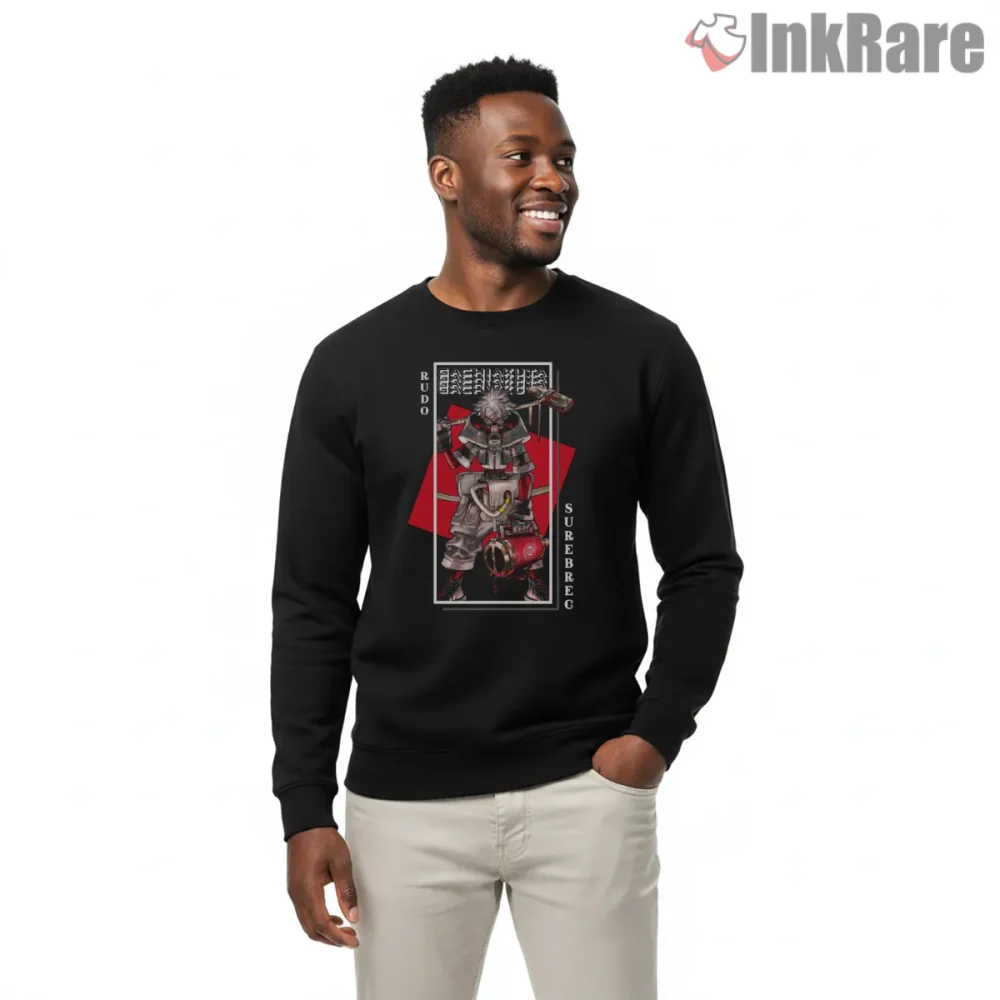 Rudo Character Panel Red Frame Street Anime Shirt on graphic shirt for men graphic tee