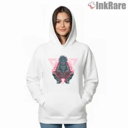 Rudo Inner Power Glow Dark Aesthetic Anime Shirt on white hoodie for women graphic tee