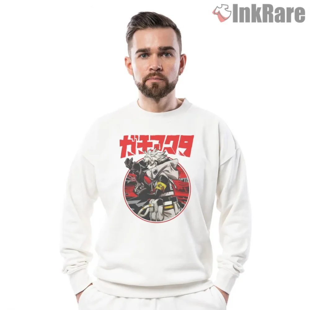 Rudo Red Circle Background Action Pose Anime Shirt on graphic shirt for men graphic tee