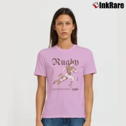 Women’s Rugby League Poster for Hardcore Fans Signature T-Shirt in light pink | Soft, Flattering Fit