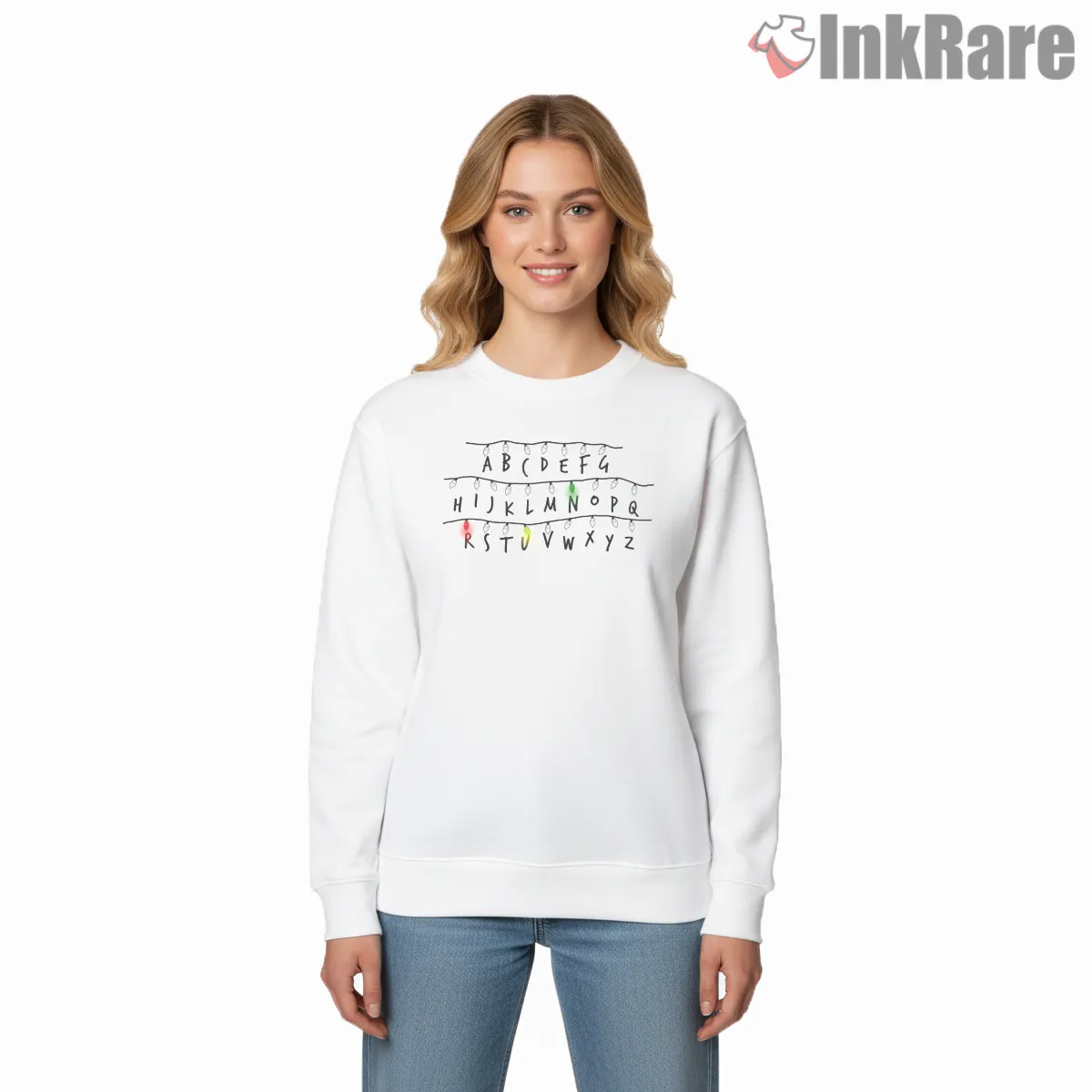 Run Alphabet Lights Upside Down Warning Shirt on graphic shirt for women graphic tee