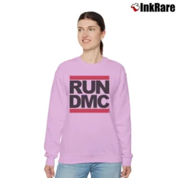 Women’s Run DMC Hip Hop Logo Music Relaxed Sweatshirt in light pink | Soft, Laid-Back Vibe