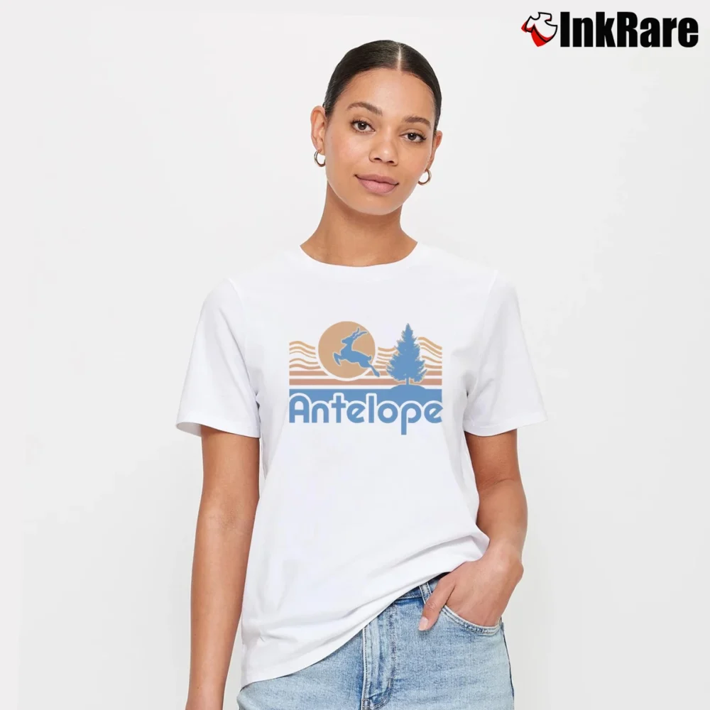 Women’s Run Like An Antelope Mountain Signature T-Shirt in white | Soft, Flattering Fit