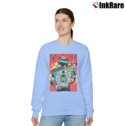 Women’s Run The Jewels Panther RTJ Music Relaxed Sweatshirt in light blue | Soft, Laid-Back Vibe