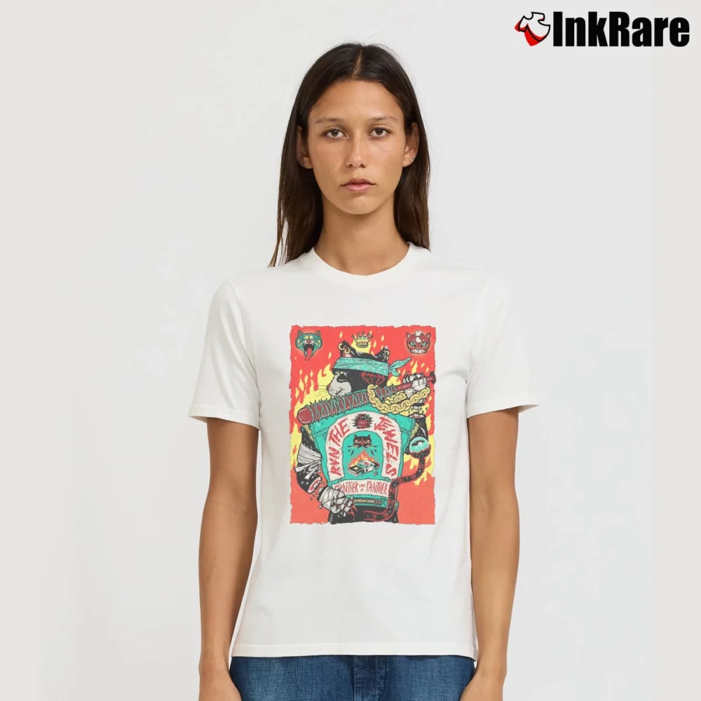 Women’s Run The Jewels Panther RTJ Music Signature T-Shirt in white | Soft, Flattering Fit