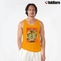 Men’s Run The Jewels Panther RTJ Music Tank Top in orange | Breathable, Active-Friendly Design