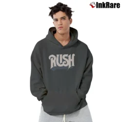 Men’s Rush Band Logo Progressive Rock Pullover Hoodie in charcoal | Cozy, Durable, Modern Fit