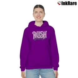 Women’s Rush Band Logo Progressive Rock Cozy Hoodie in purple | Warm, Structured, Stylish