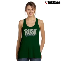 Women’s Rush Band Logo Progressive Rock Tank Top in forest green | Lightweight, Movement-Friendly