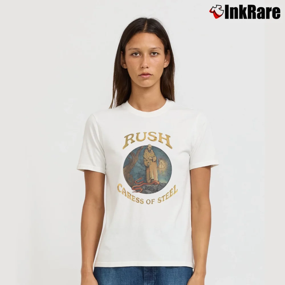 Women’s Rush Caress Of Steel Signature T-Shirt in white | Soft, Flattering Fit