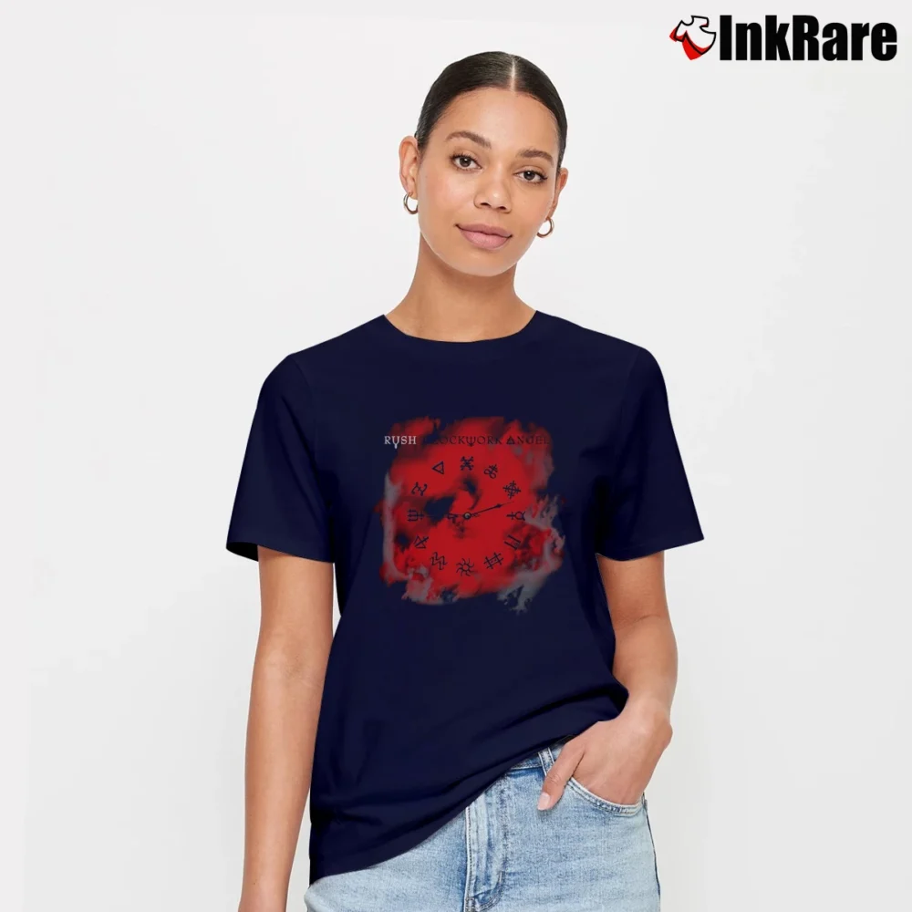 Women’s Rush Clockwork Angels Band Signature T-Shirt in navy | Soft, Flattering Fit
