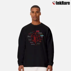 Men’s Rush Evolution Of Logo Rock Band Long-Sleeve Shirt in black | Sleek, Lightweight, Year-Round Wear