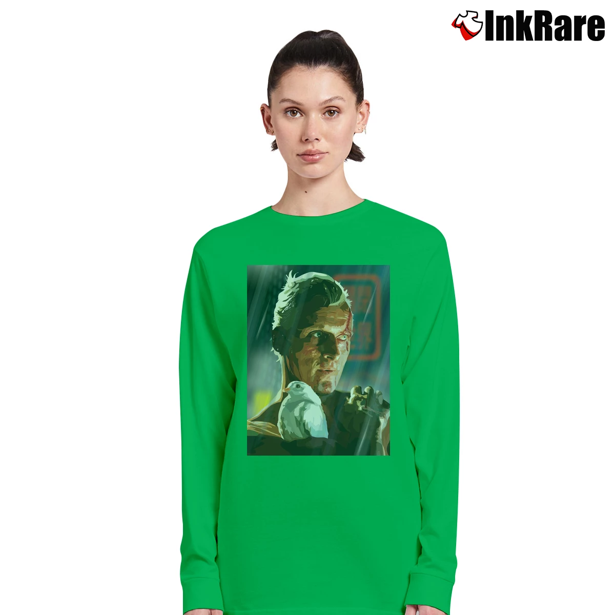 Rutger Hauer Blade Runner Women’s Long-Sleeve Top in irish green – Effortless Layer Women’s Rutger Hauer Blade Runner Long-Sleeve Top in irish green | Sleek, Versatile, All-Season