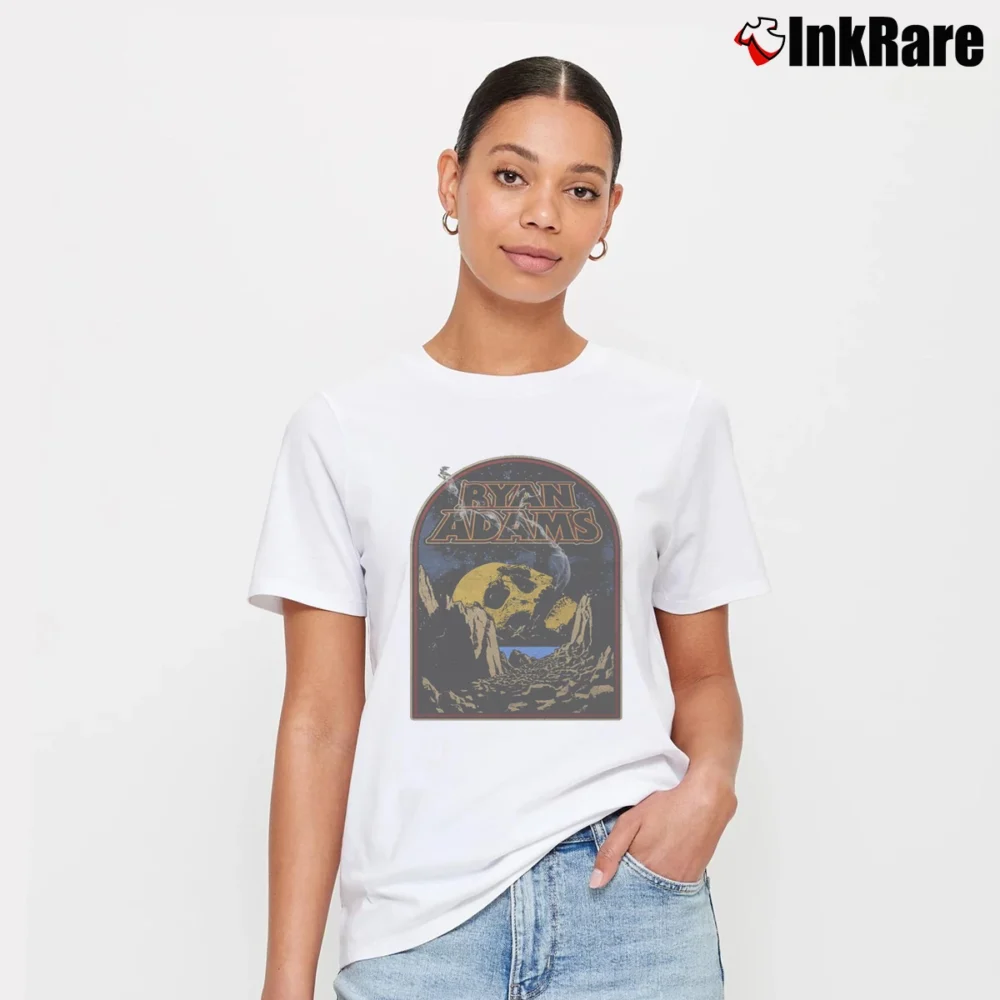 Women’s Ryan Adams Watery Grave Music Signature T-Shirt in white | Soft, Flattering Fit