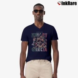 Men’s Ryan Garcia Kingry for Boxing Fans V-Neck Tee in navy | Sharp, Breathable, Everyday Staple