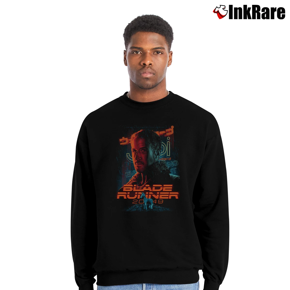 Ryan Gosling Blade Runner 2049 Men’s Crewneck Sweatshirt in black – Soft & Durable Men’s Ryan Gosling Blade Runner 2049 Crewneck Sweatshirt in black | Cozy Fabric, Clean Style