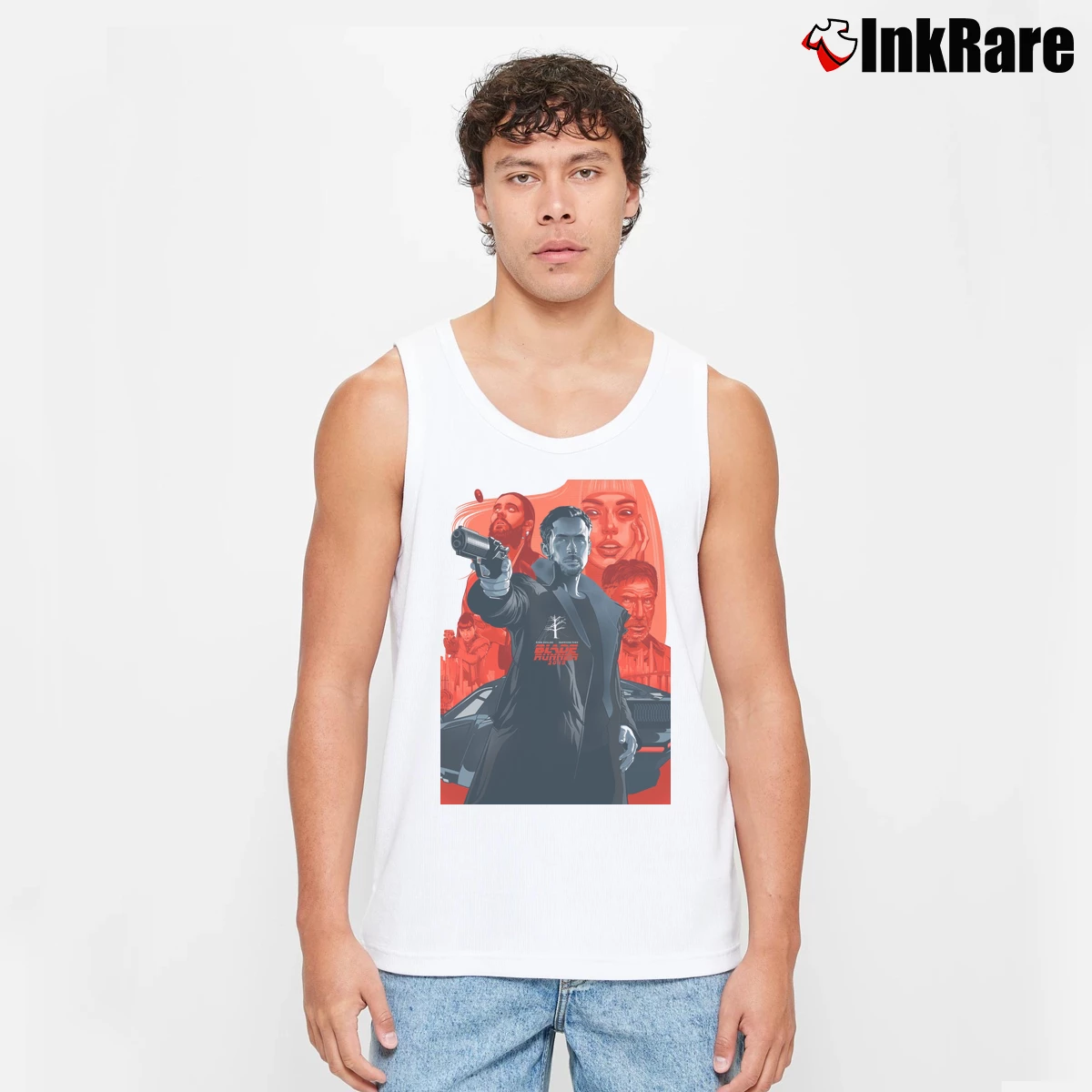 Ryan Gosling Blade Runner Men’s Performance Tank in white – Lightweight Comfort Men’s Ryan Gosling Blade Runner Tank Top in white | Breathable, Active-Friendly Design