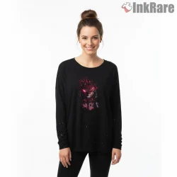 Ryomen Sukuna Demonic Core Rage Anime Shirt on black long sleeve shirt for women graphic tee