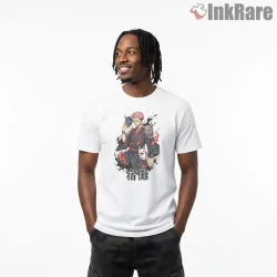 Ryomen Sukuna Masked King Of Curses Anime Shirt on white short sleeve shirt for men graphic tee