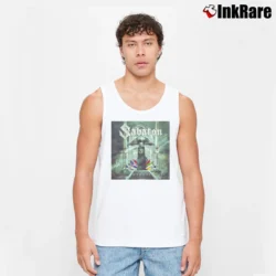 Men’s sabaton band heroes power metal album Tank Top in white | Breathable, Active-Friendly Design