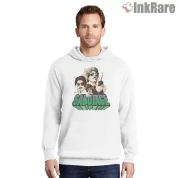 Sabotage Detective Collage Beastie Boys Shirt on white hoodie for men graphic tee