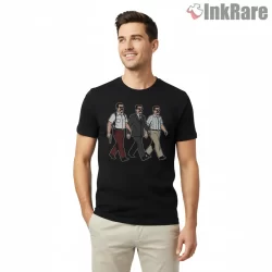 Sabotage Detective Squad Retro Cartoon Shirt on black short sleeve shirt for men graphic tee