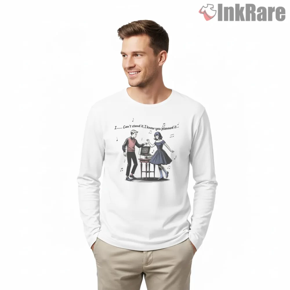 Sabotage Lyric Vintage Dance Party Shirt on white long sleeve shirt for men graphic tee