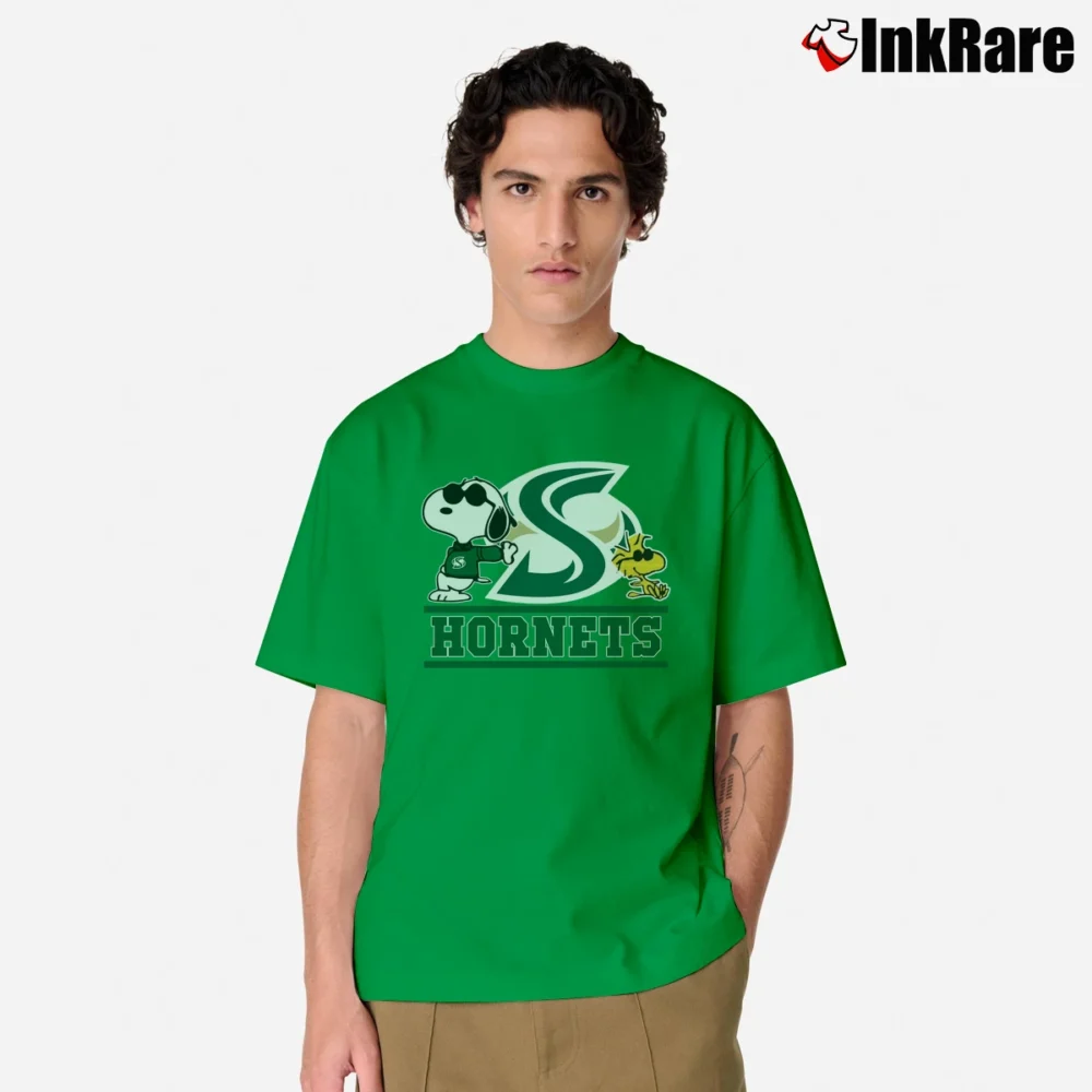 Men’s Sacramento State Hornets Snoopy Classic T-Shirt in irish green | Soft, Breathable Everyday Wear
