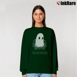 Women’s Sad Ghost Club Classic Relaxed Sweatshirt in forest green | Soft, Laid-Back Vibe
