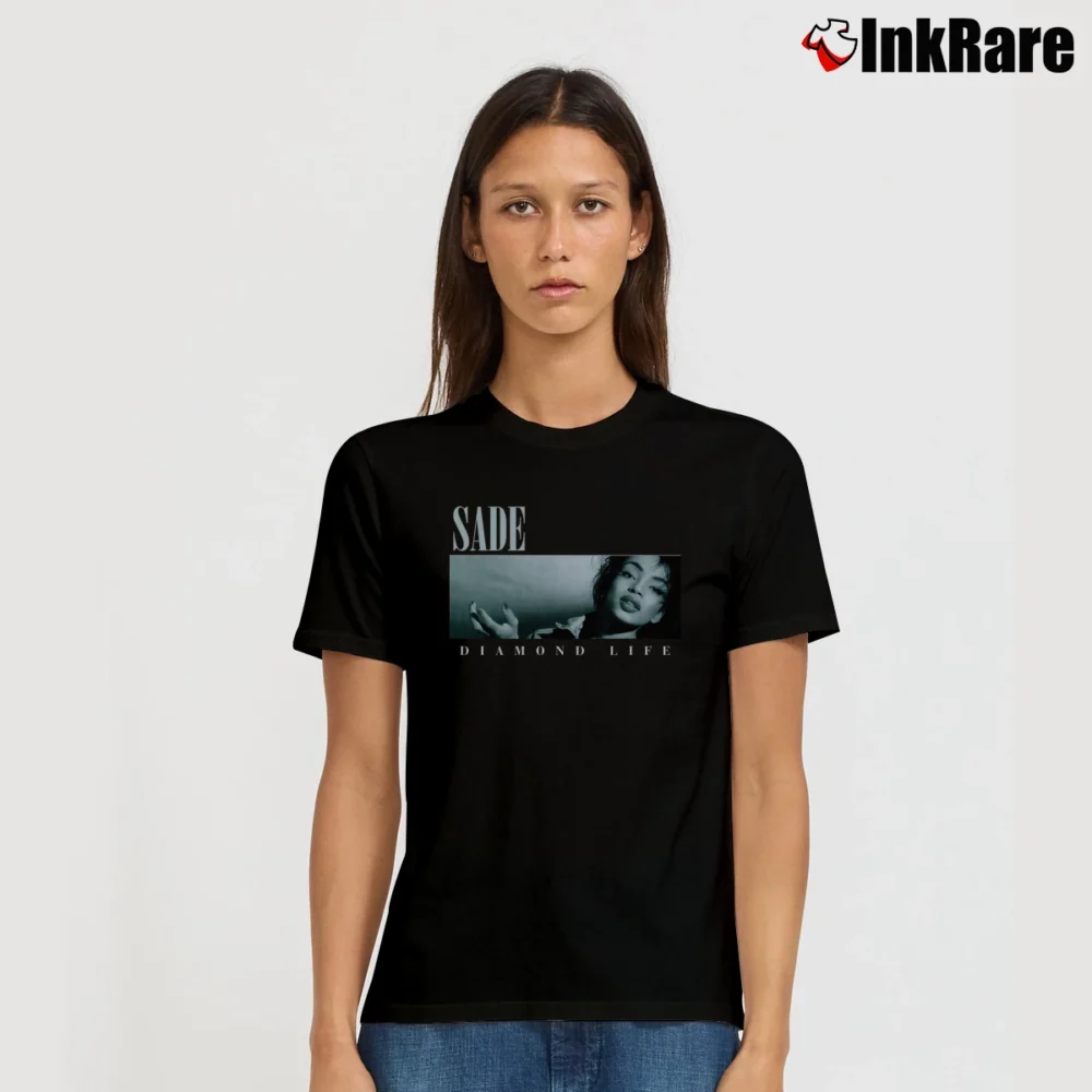 Women’s Sade Diamond Life Tour 90s Signature T-Shirt in black | Soft, Flattering Fit