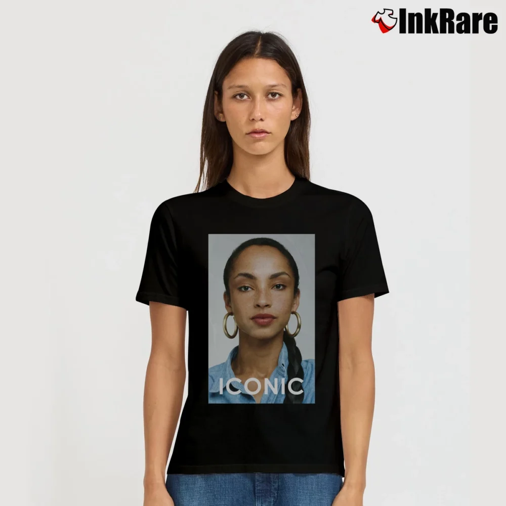 Women’s Sade Iconic Trending Signature T-Shirt in black | Soft, Flattering Fit
