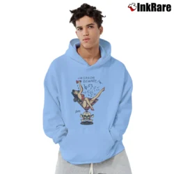 Men’s Sailor Jerry Martini Girl Tattoo Pullover Hoodie in light blue | Cozy, Durable, Modern Fit