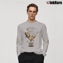 Men’s Sailor Jerry Martini Girl Tattoo Long-Sleeve Shirt in sport grey | Sleek, Lightweight, Year-Round Wear