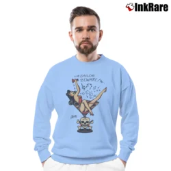Men’s Sailor Jerry Martini Girl Tattoo Crewneck Sweatshirt in light blue | Cozy Fabric, Clean Style