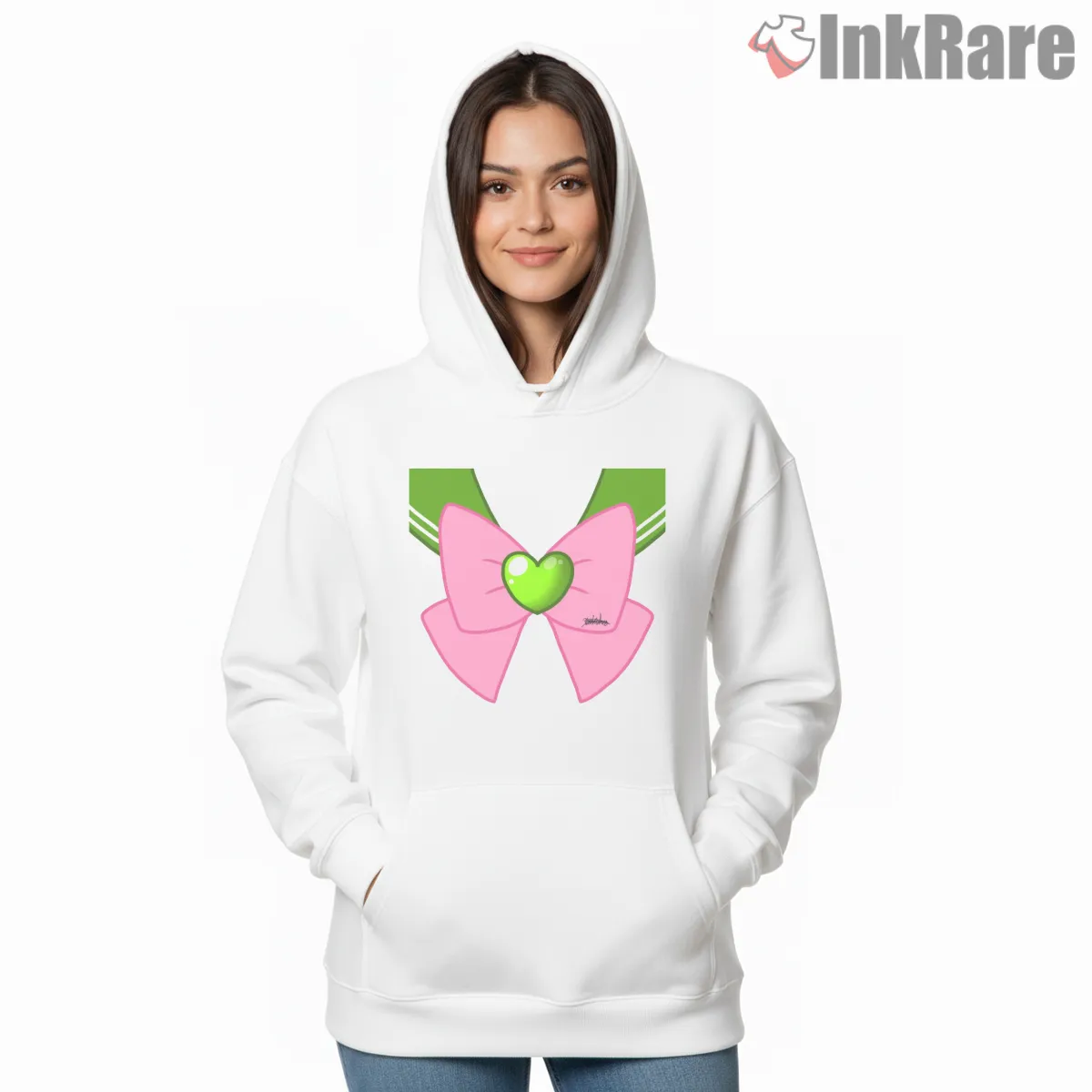 Sailor Jupiter Bold Guardian Anime Shirt on white hoodie for women graphic tee