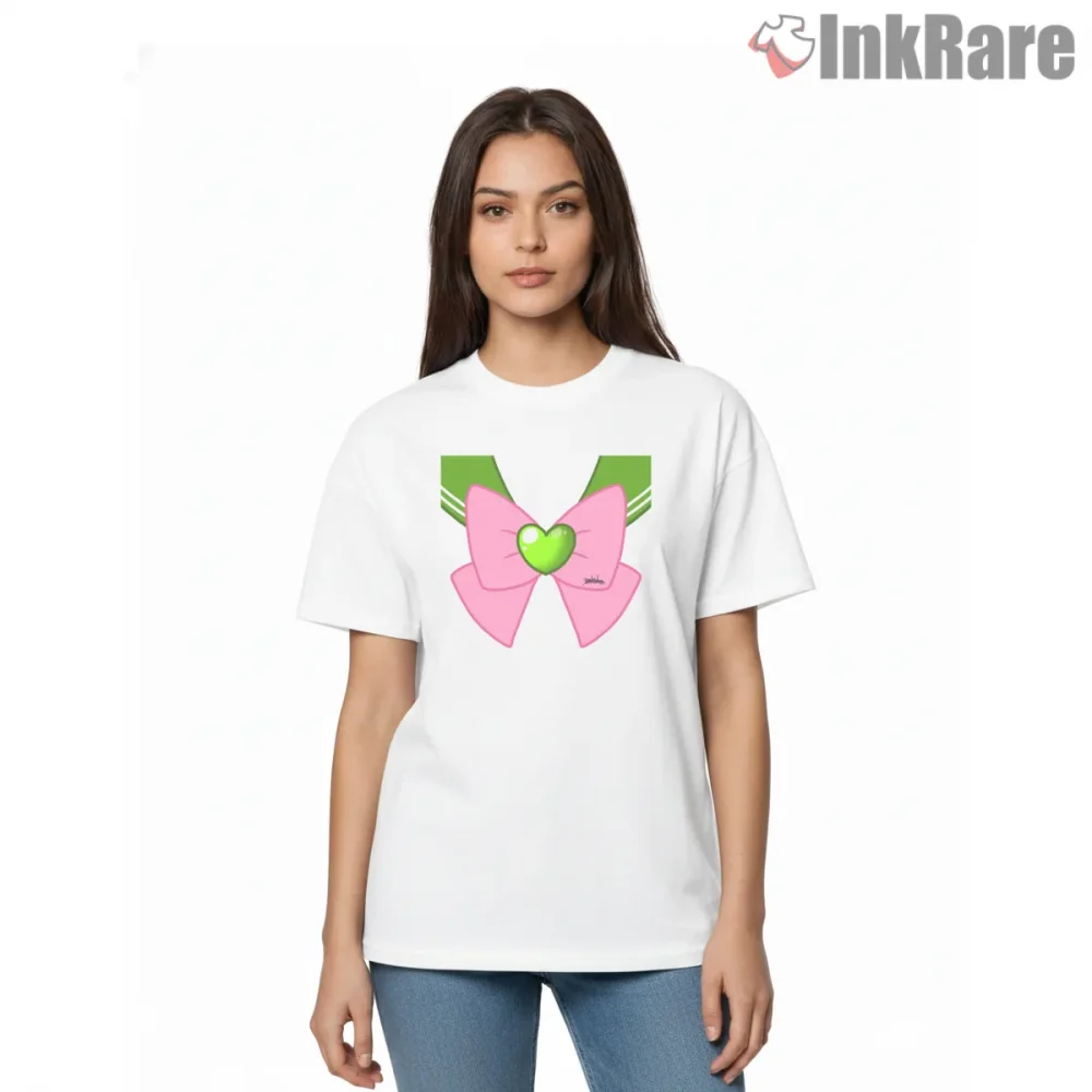 Sailor Jupiter Bold Guardian Anime Shirt on white short sleeve shirt for women graphic tee
