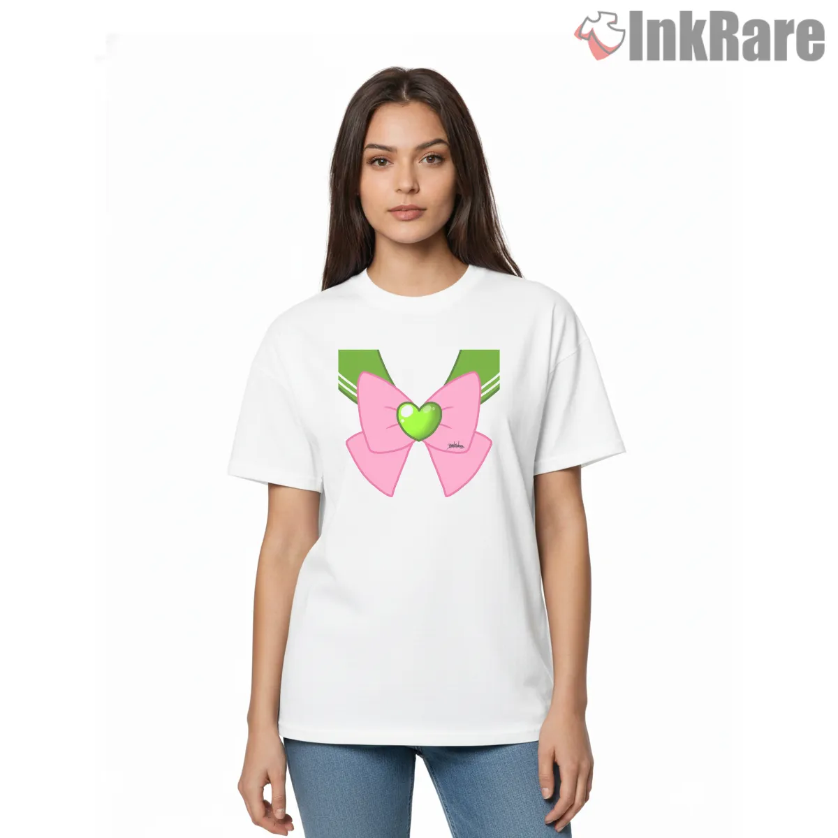 Sailor Jupiter Bold Guardian Anime Short Sleeve White Sailor Jupiter Bold Guardian Anime Shirt on white short sleeve shirt for women graphic tee