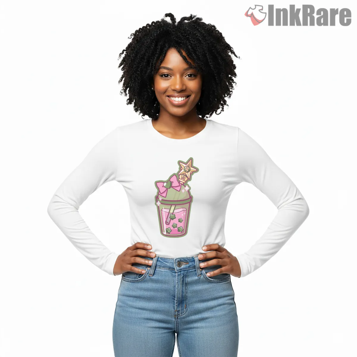 Sailor Jupiter Thunder Boba Cute Anime Long Sleeve White Sailor Jupiter Thunder Boba Cute Anime Shirt on white long sleeve shirt for women graphic tee