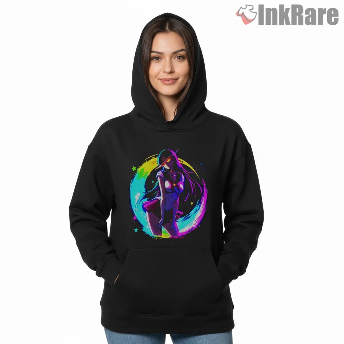 Sailor Mars Fan Art Shirt on black hoodie for women graphic tee